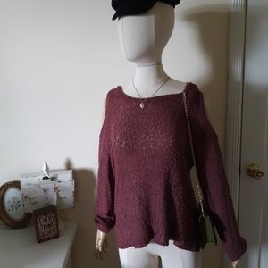 Tilly's/ Sky& Sparrow mauve pink top cold shoulder